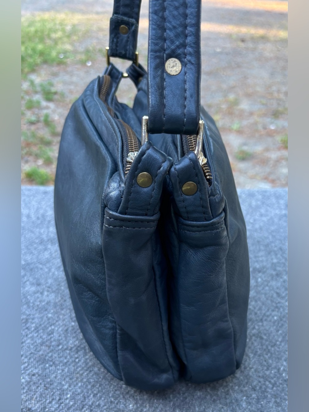Guardian Leather Navy Concealed Carry Purse Made in USA - Picture 5 of 14